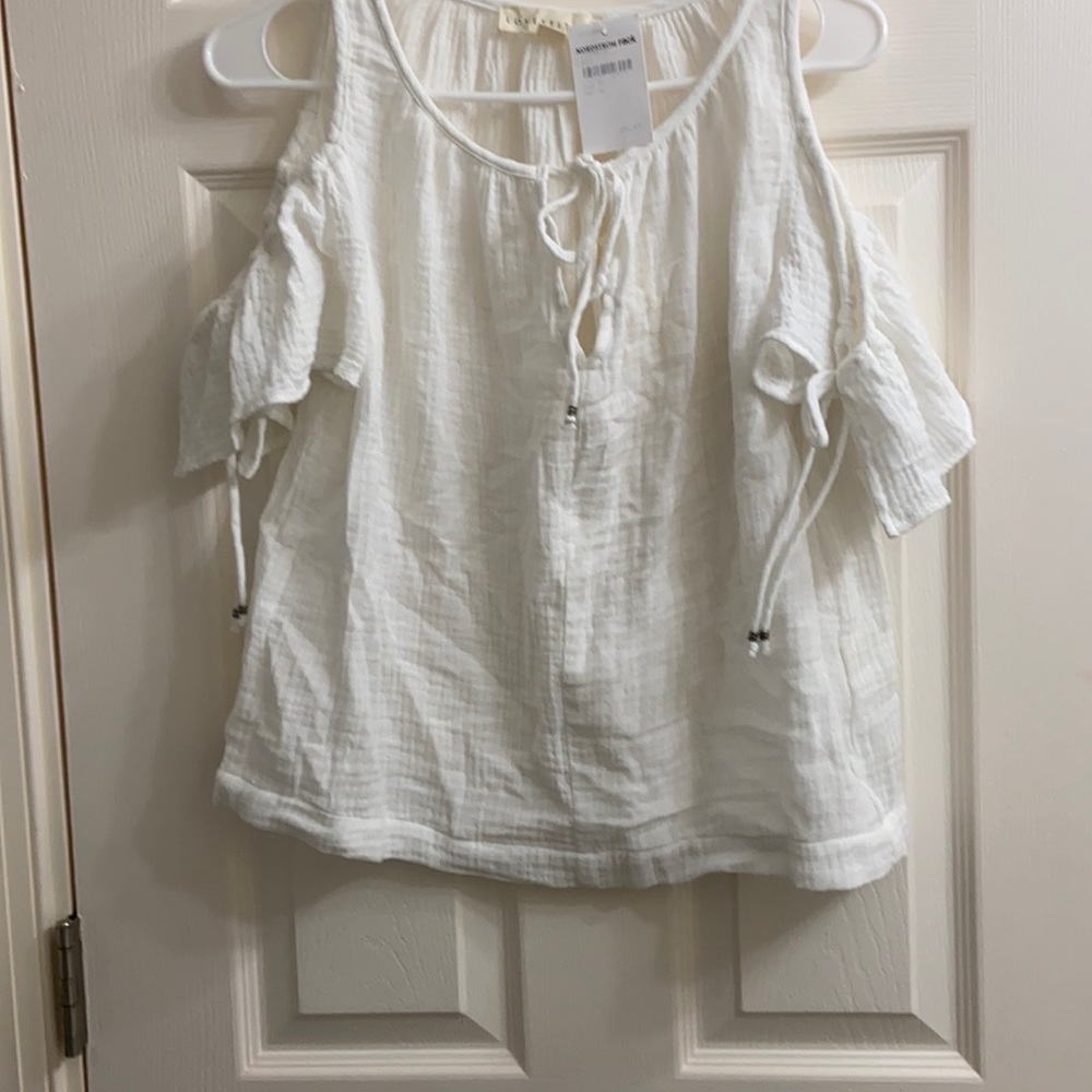 Love stitch off shoulder blouse